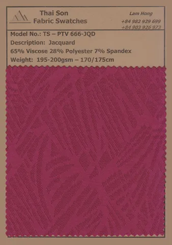 Jacquard fabric swatch made by Vietnam fabric manufacturer