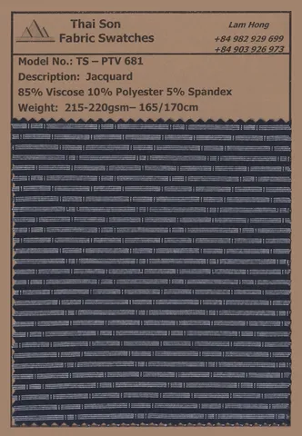 Jacquard fabric swatch made by Vietnam fabric manufacturer