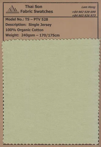 Mẫu vải cotton hữu cơ sản xuất tại Việt Nam