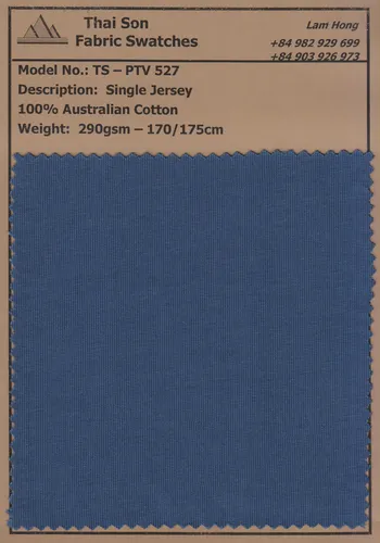A swatch of Austrlian Cotton fabric made in Vietnam