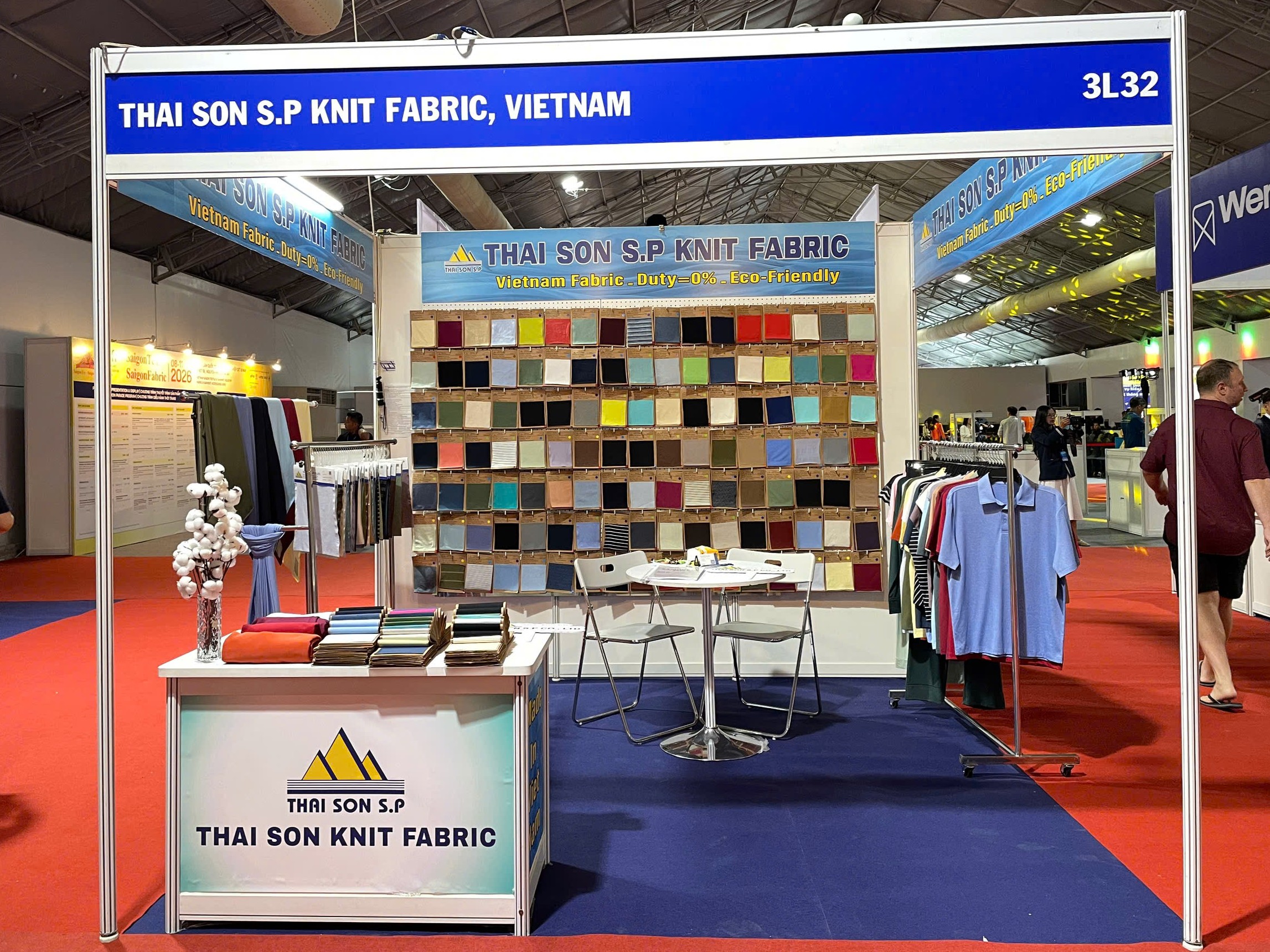 Thai Son S.P Knit Fabric participates in SaigonTex & SaigonFabric 2026 at SECC Ho Chi Minh City, presenting circular knit fabric solutions for brands.